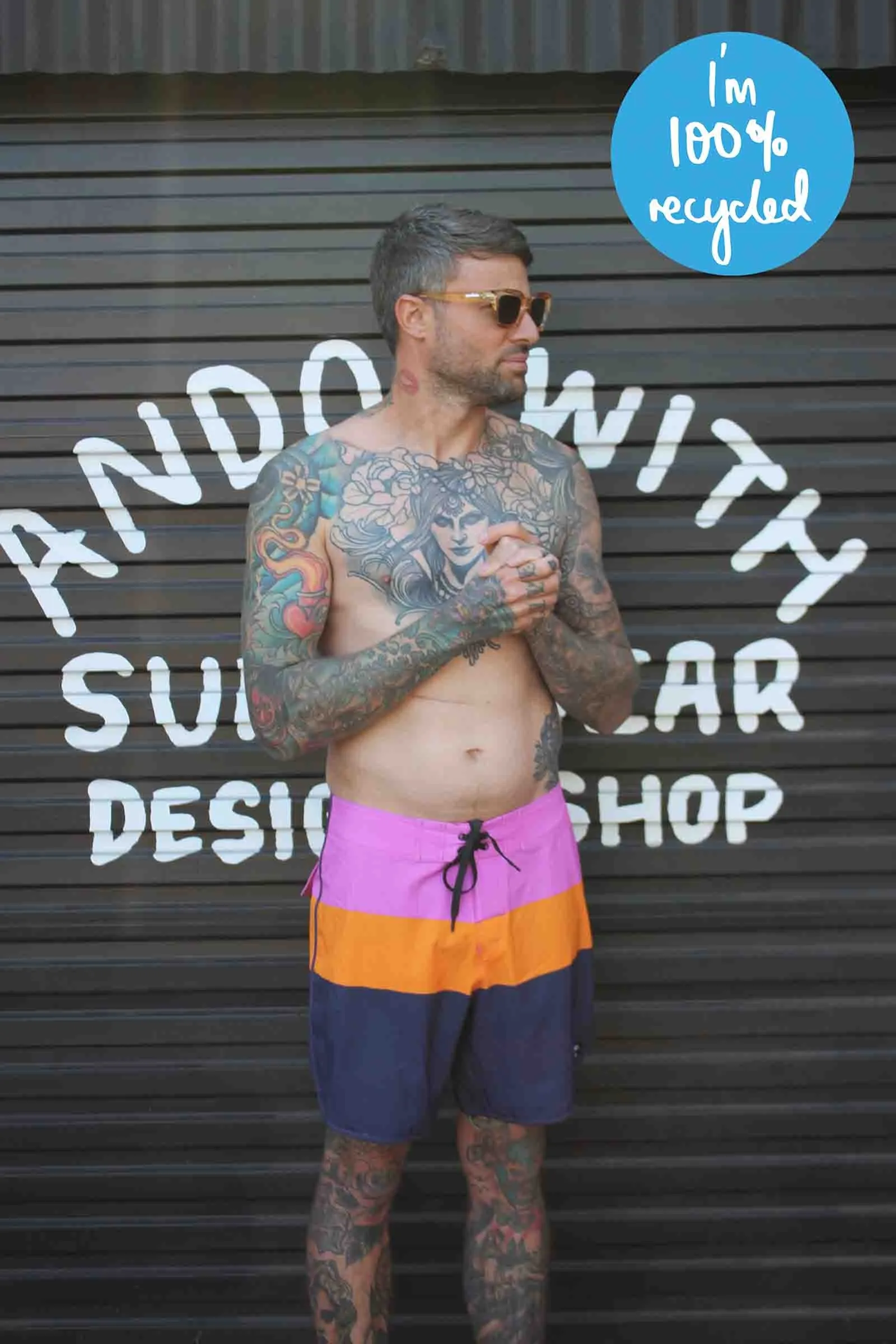 Mr Smith's Technical Surf Boardies Navy (100% recycled)