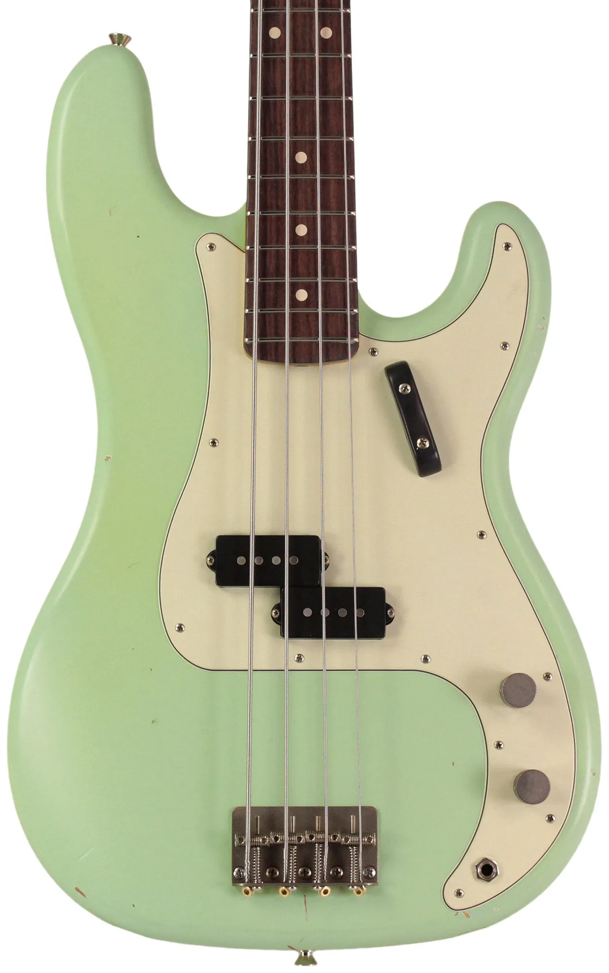 Nash PB63 Bass Guitar, Surf Green, Light Aging