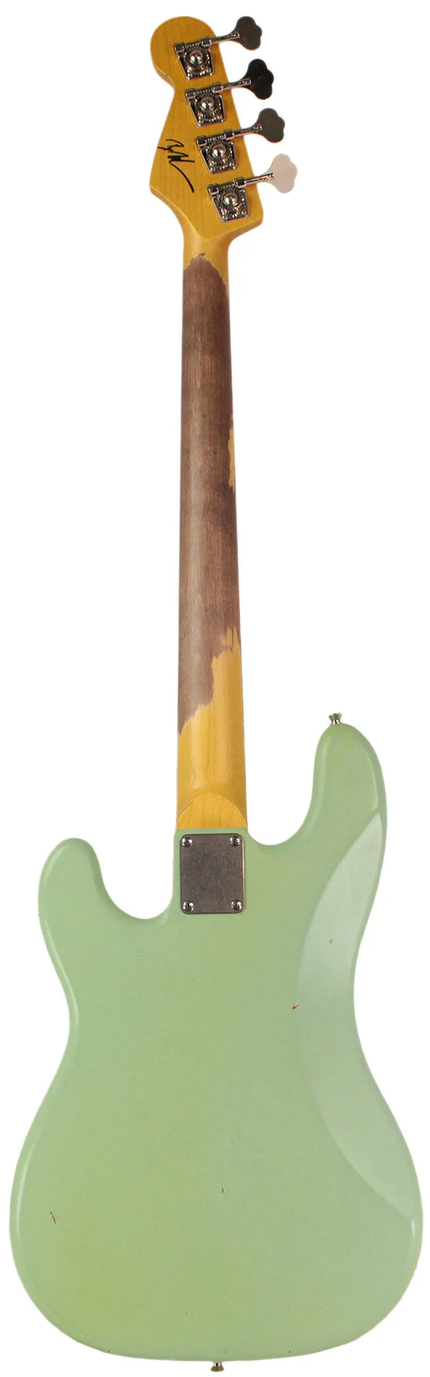 Nash PB63 Bass Guitar, Surf Green, Light Aging