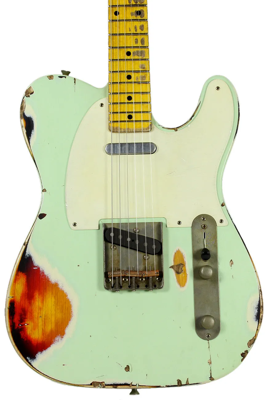 Nash T57 Guitar, Surf Green over 3 Tone Sunburst