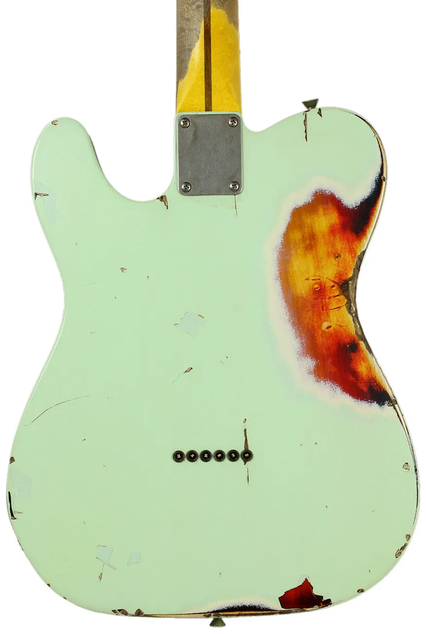 Nash T57 Guitar, Surf Green over 3 Tone Sunburst