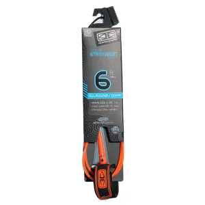 Ocean & Earth One Piece All Round Comp Leash (6ft-Orange)