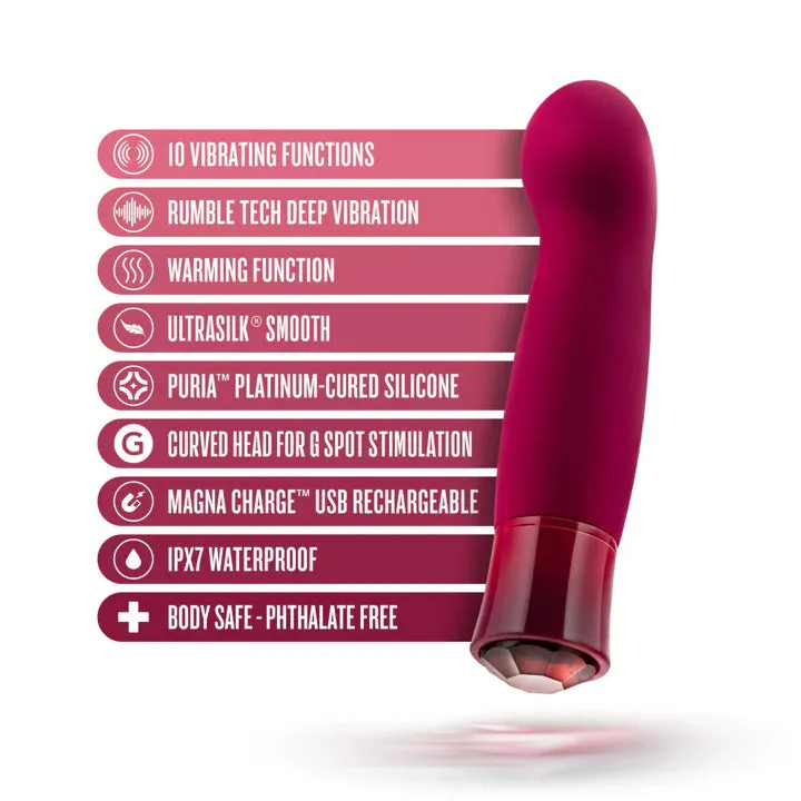 Oh My Gem Classy 5 Inch Warming G-Spot Vibrator in Garnet