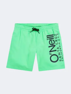 ONeill Originals Cali 14 Inch Boys Beach Swim Short Neon Green