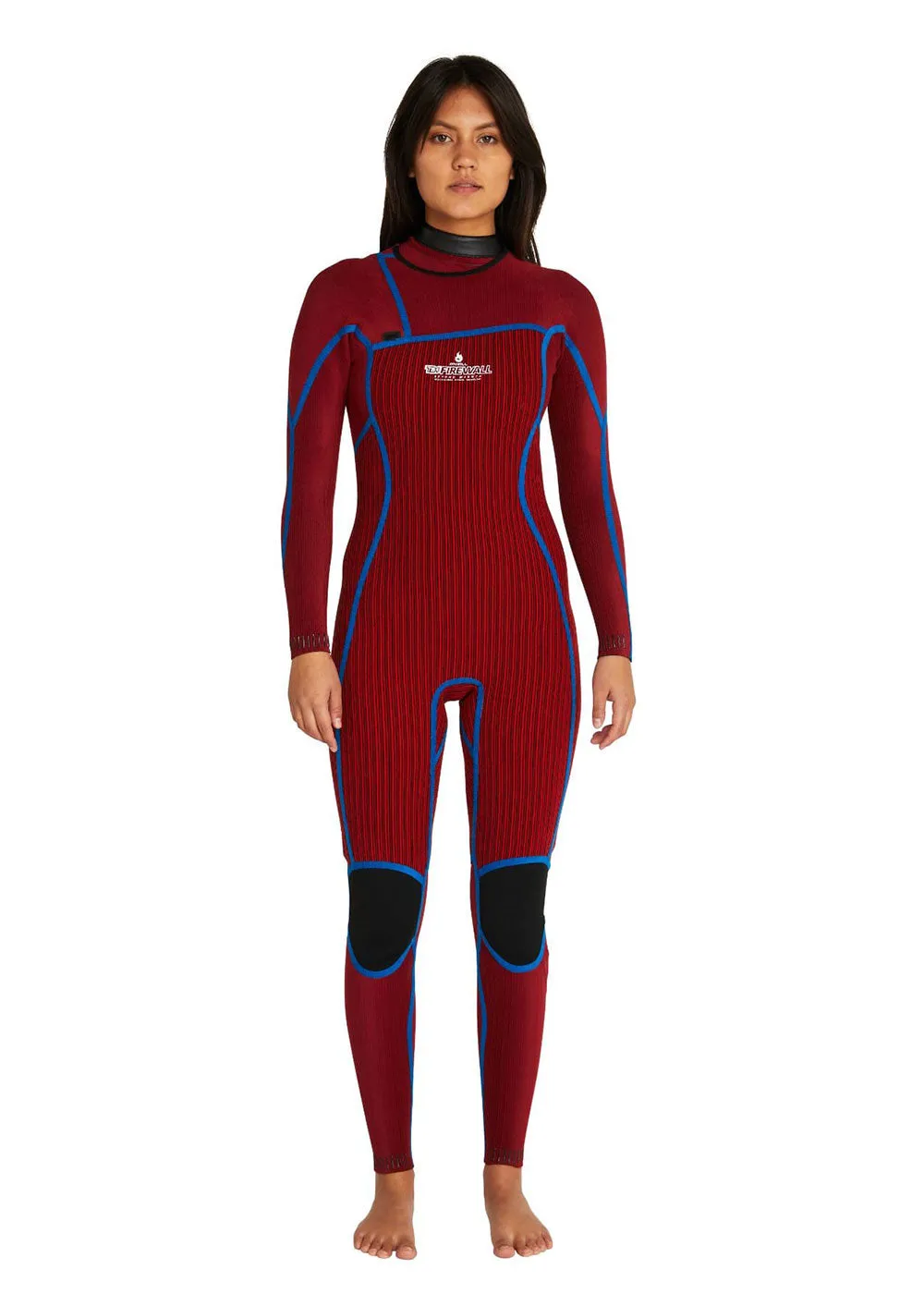 ONeill Womens Hyperfreak Fire 4/3mm Chest Zip Steamer Wetsuit