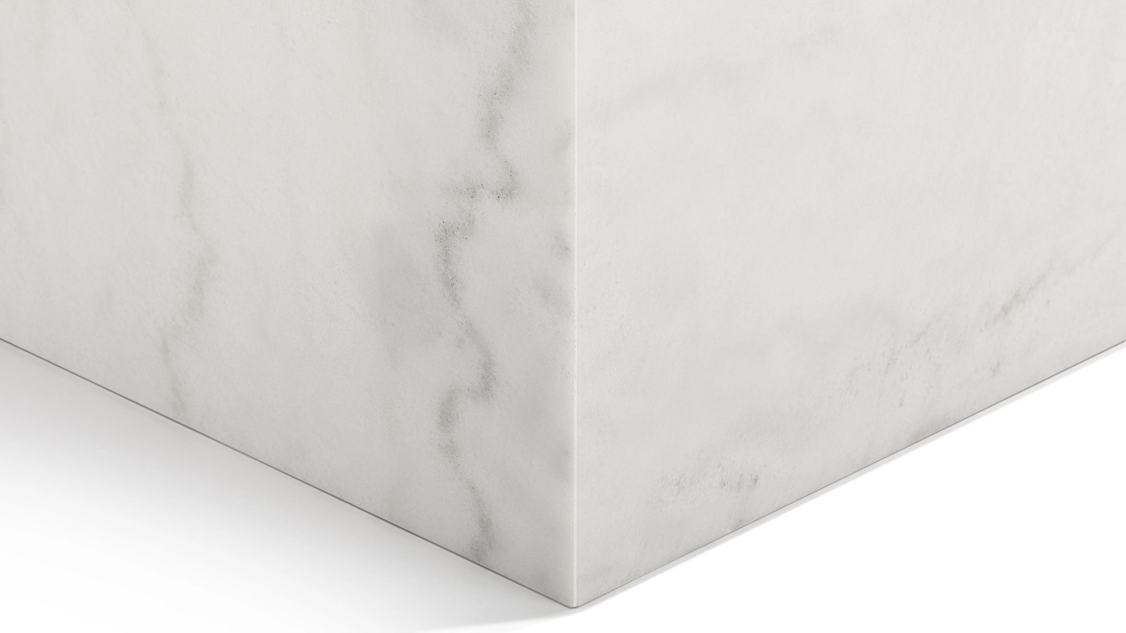 Plinth - Plinth Coffee Table, White Marble