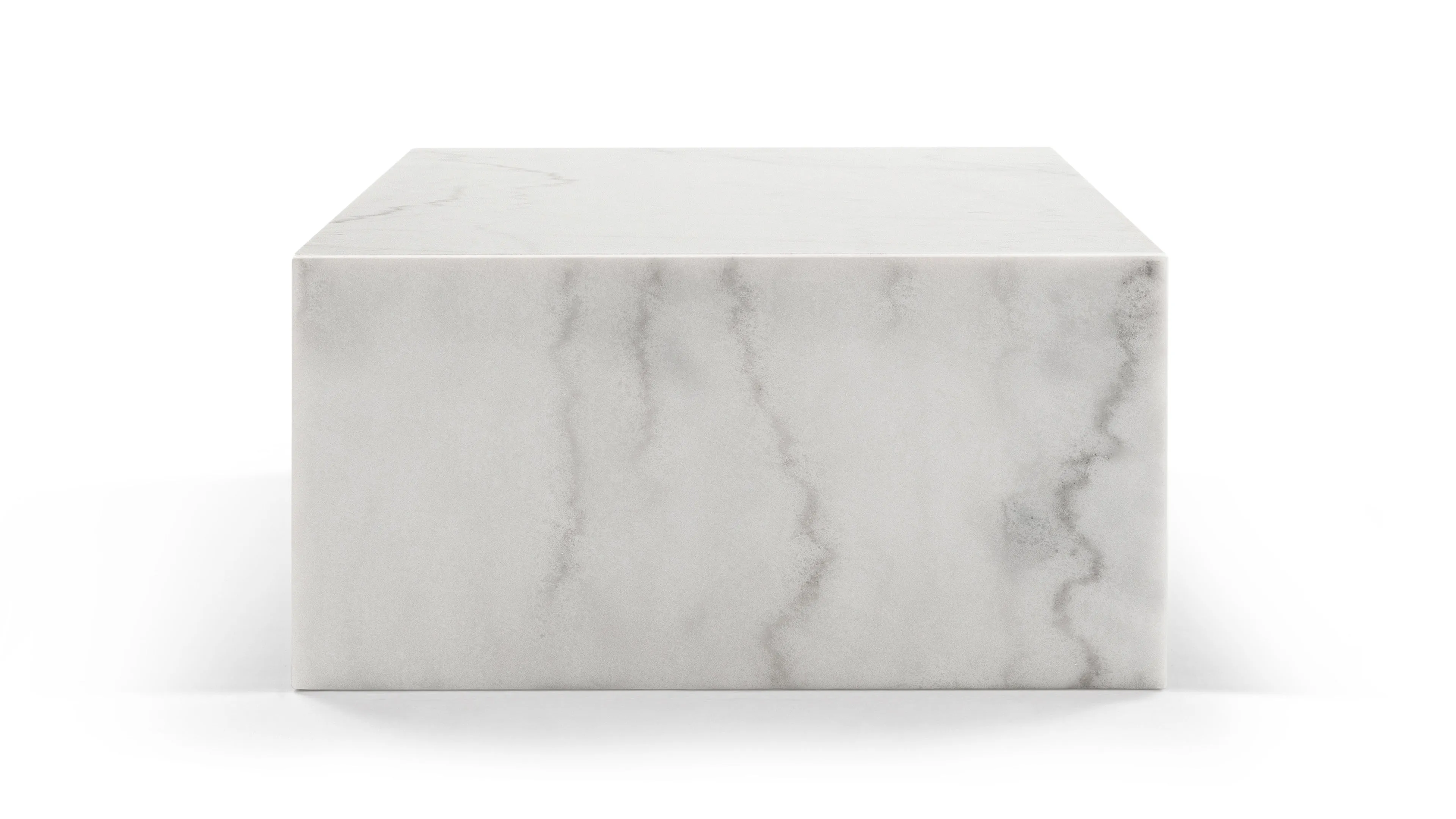 Plinth - Plinth Coffee Table, White Marble