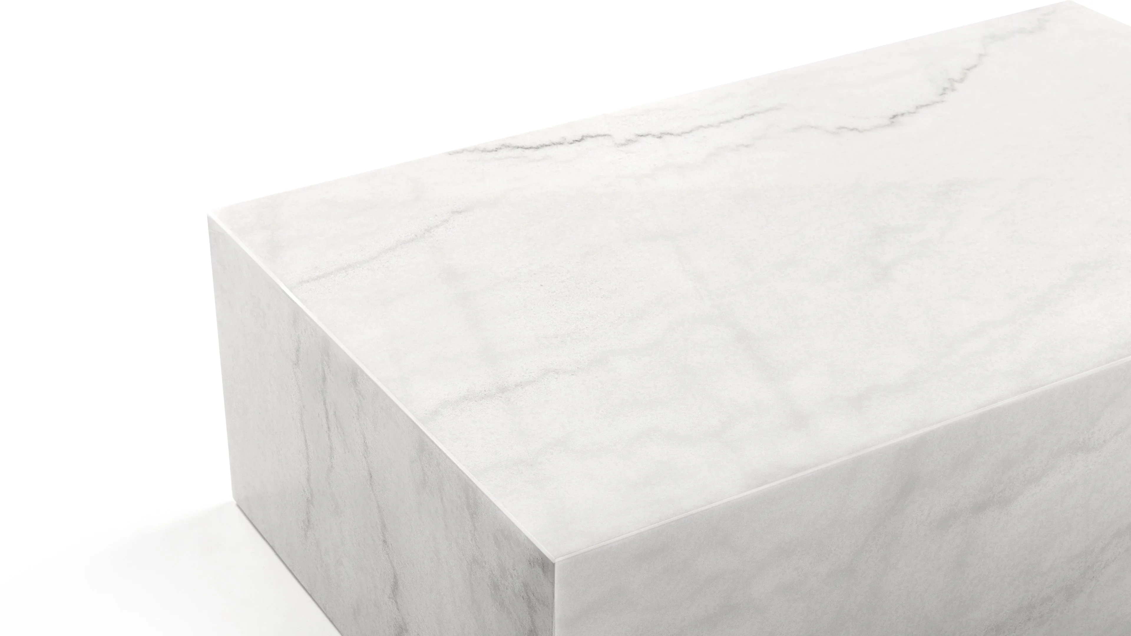 Plinth - Plinth Coffee Table, White Marble