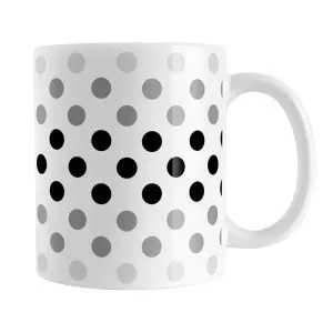 Polka Dots in Black Gray Mug