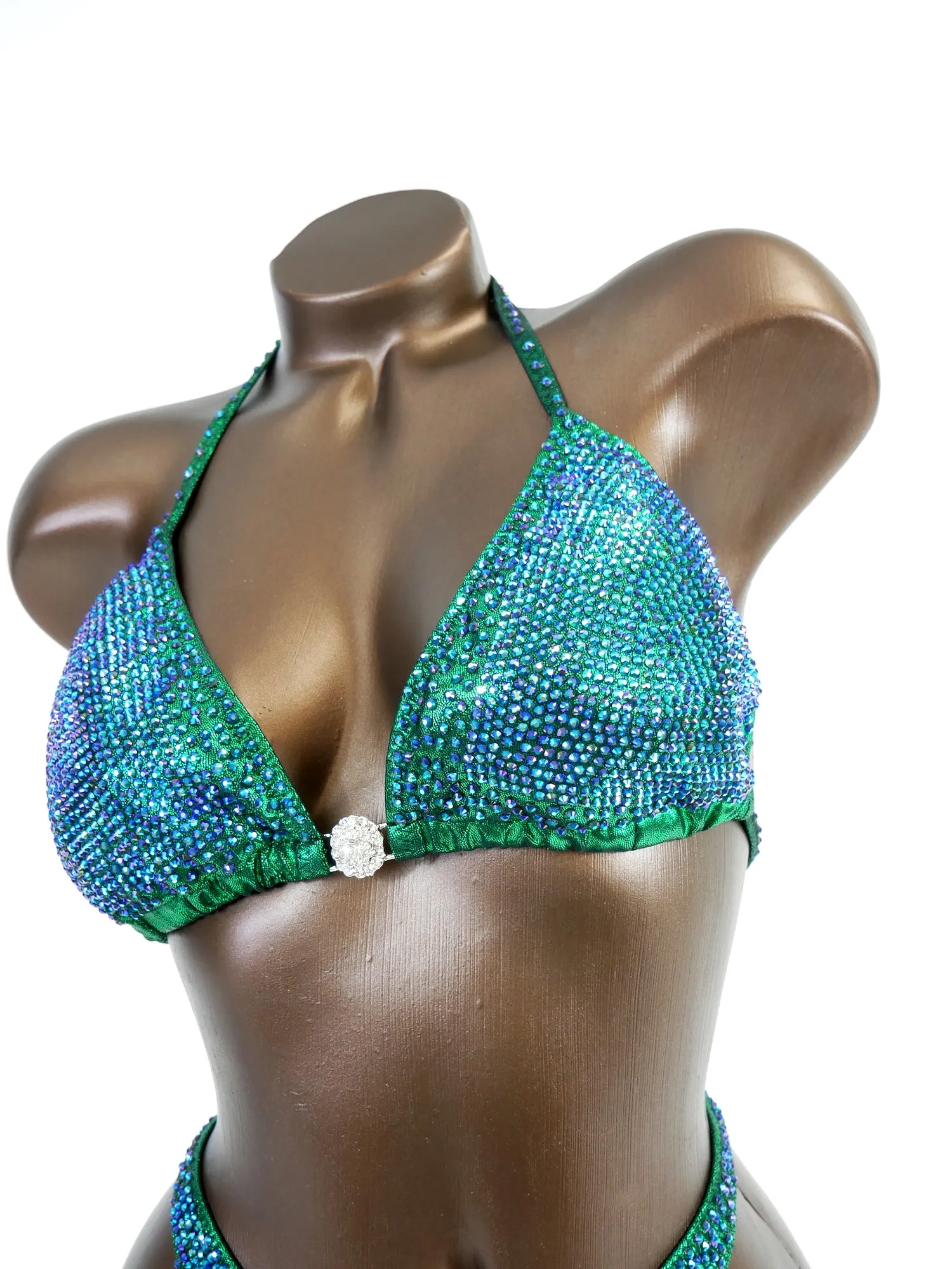 Ready Made Metallic Teal AB Figure Suit