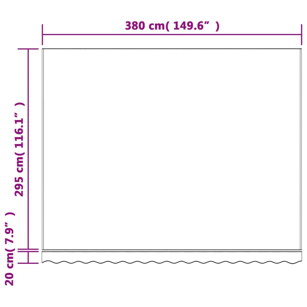 Replacement Fabric for Awning Red and White Stripe 4x3 m