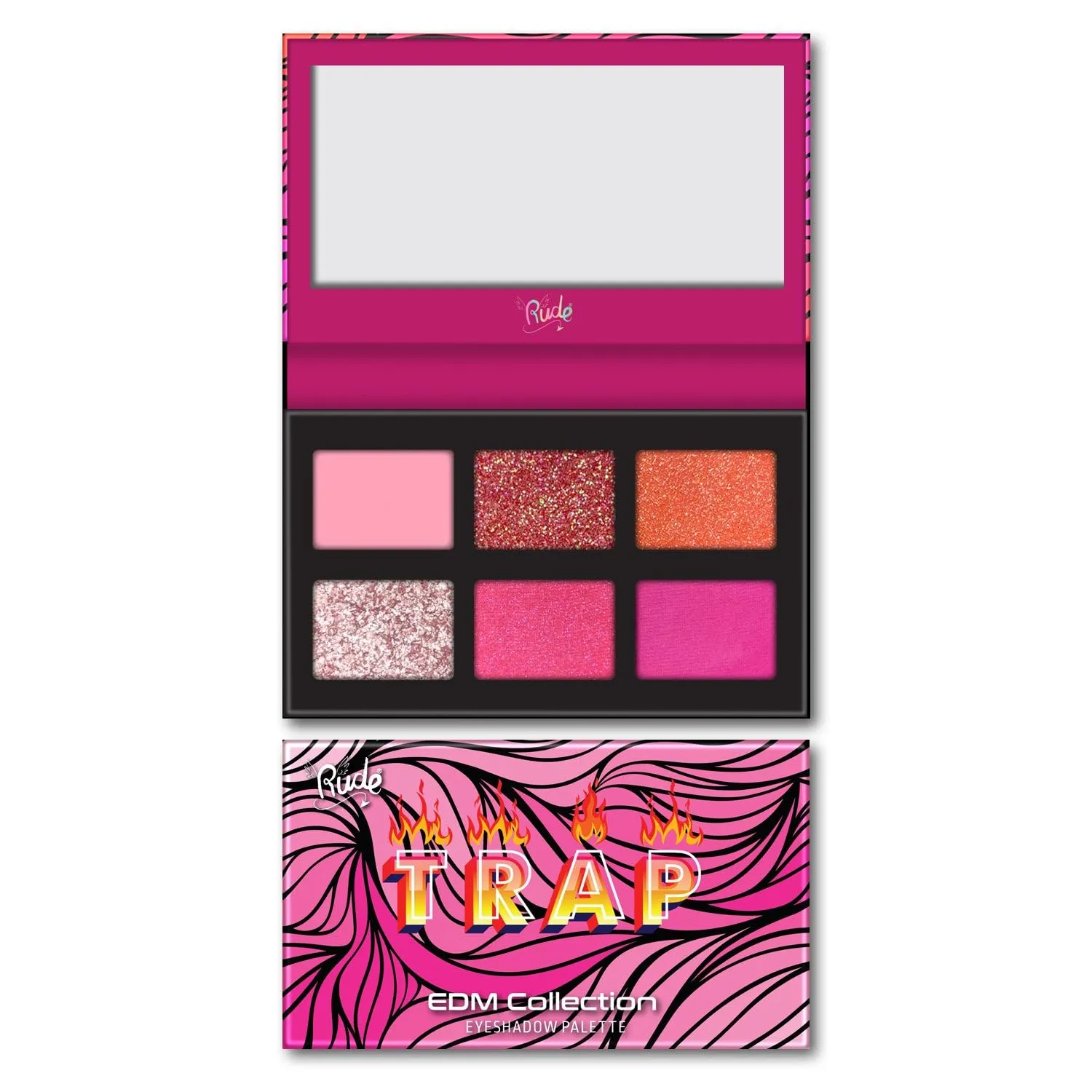 RUDE EDM Collection Color Themed Vibrant Eyeshadow (Trap)