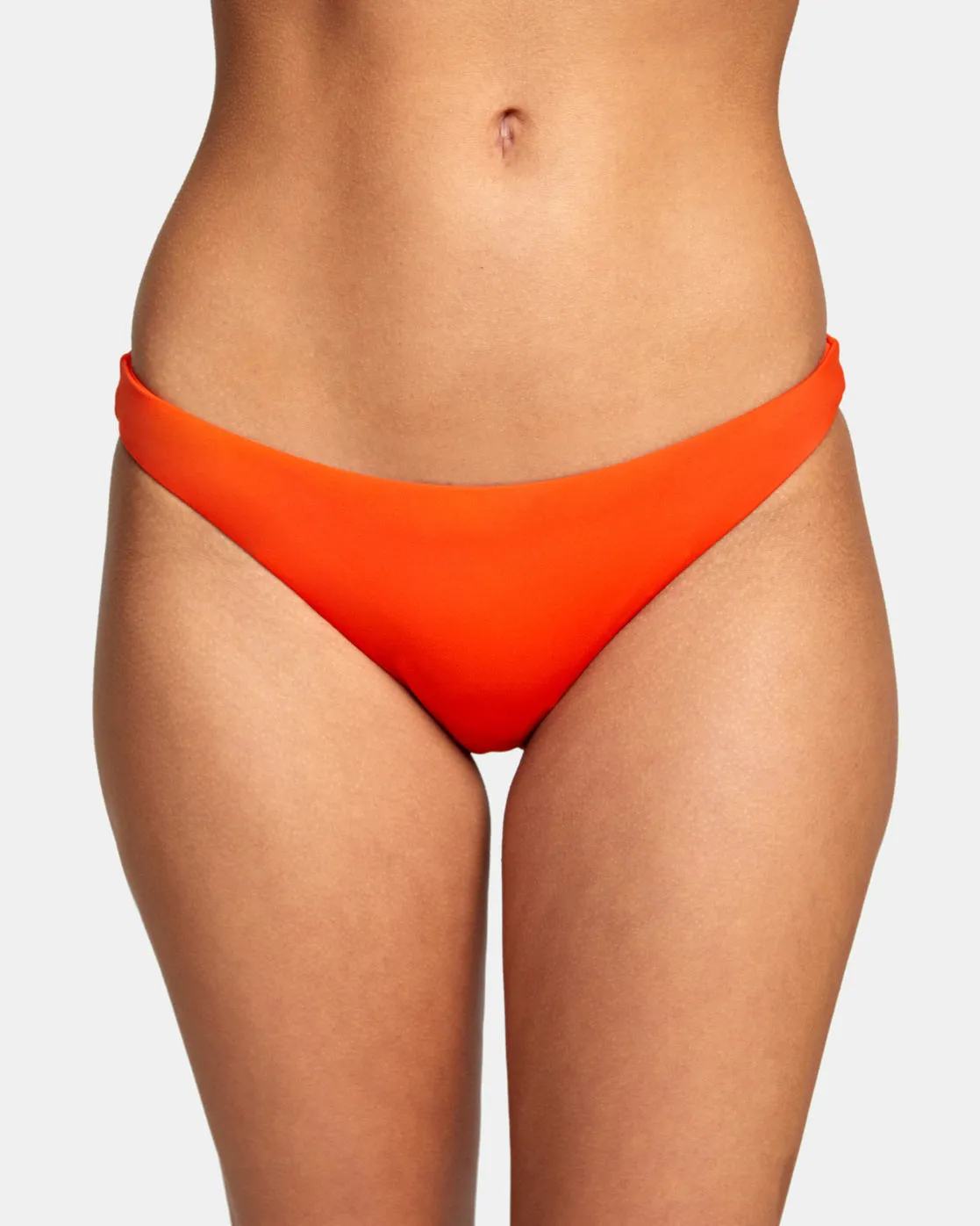 Solid Medium Bikini Bottoms - Red Orange