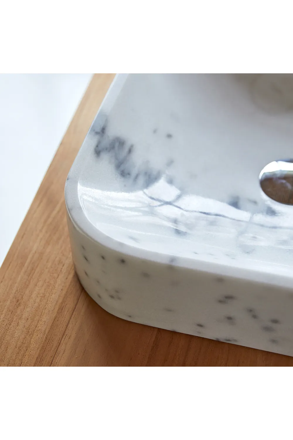 Square White Marble Bathroom Sink | Tikamoon Perseus