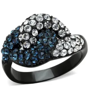 Stainless Steel Ring Top GRD Crystal Montana TK1833 for Women Style BlackIon