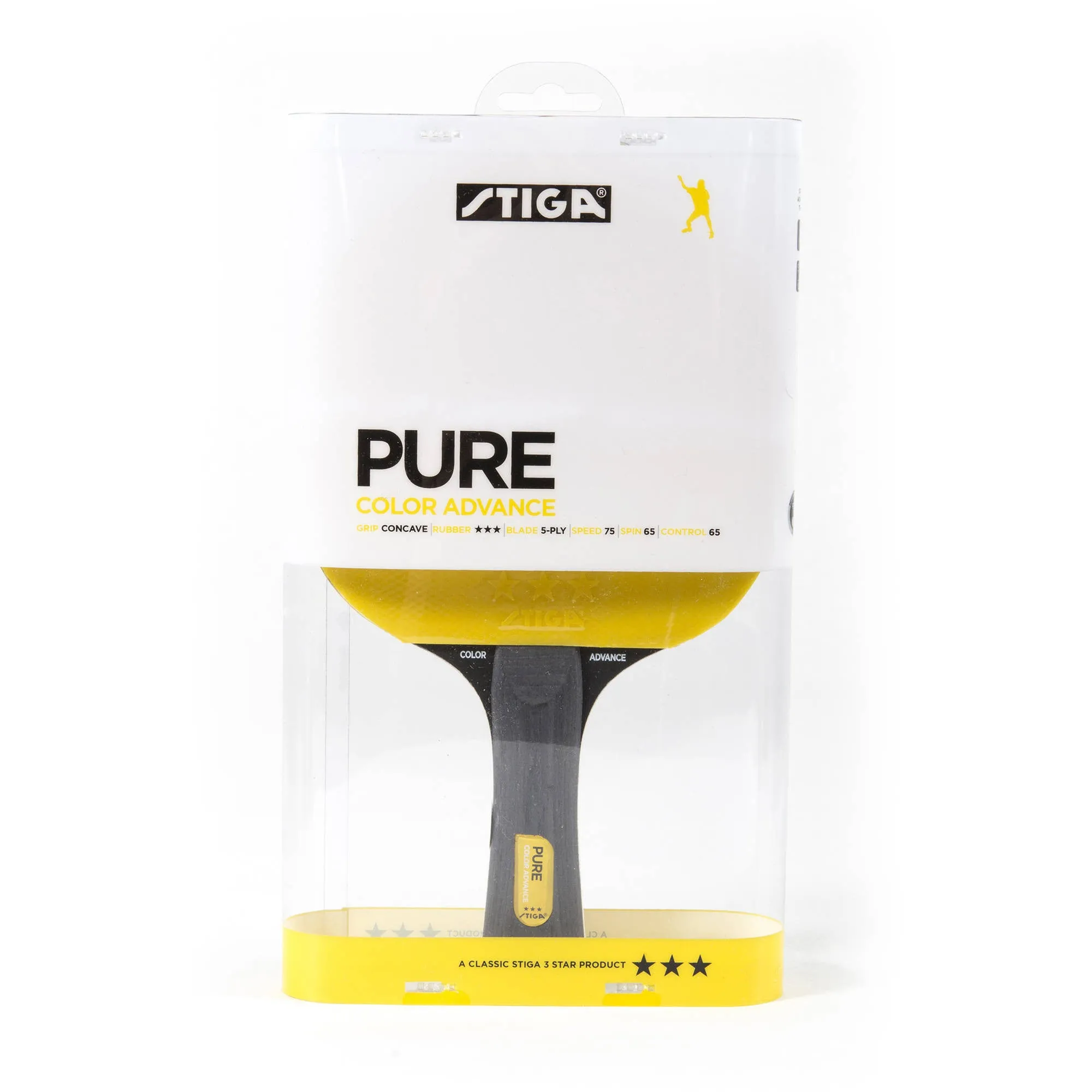 Stiga Pure Color Advance Yellow Table Tennis Racket