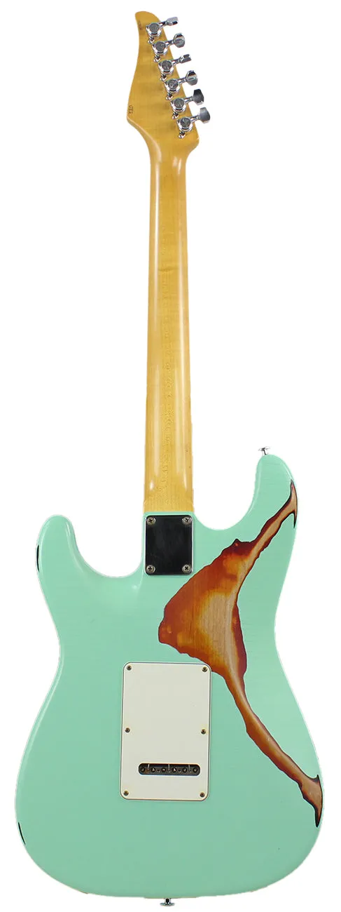 Suhr Classic Antique Pro HSS Limited - Surf Green over 3-Tone Sunburst