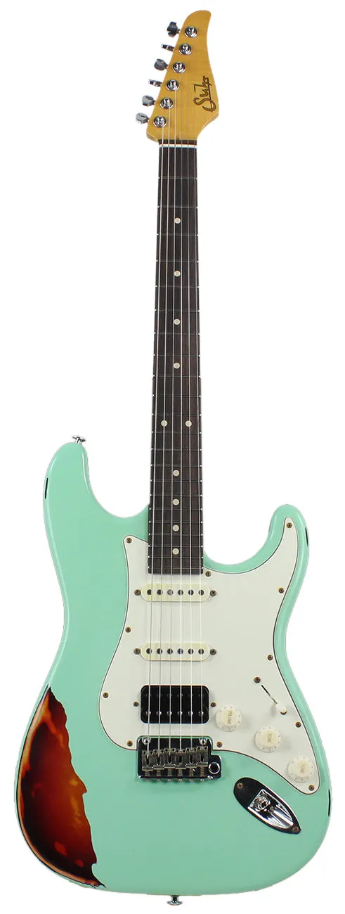 Suhr Classic Antique Pro HSS Limited - Surf Green over 3-Tone Sunburst