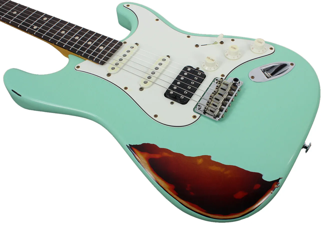 Suhr Classic Antique Pro HSS Limited - Surf Green over 3-Tone Sunburst