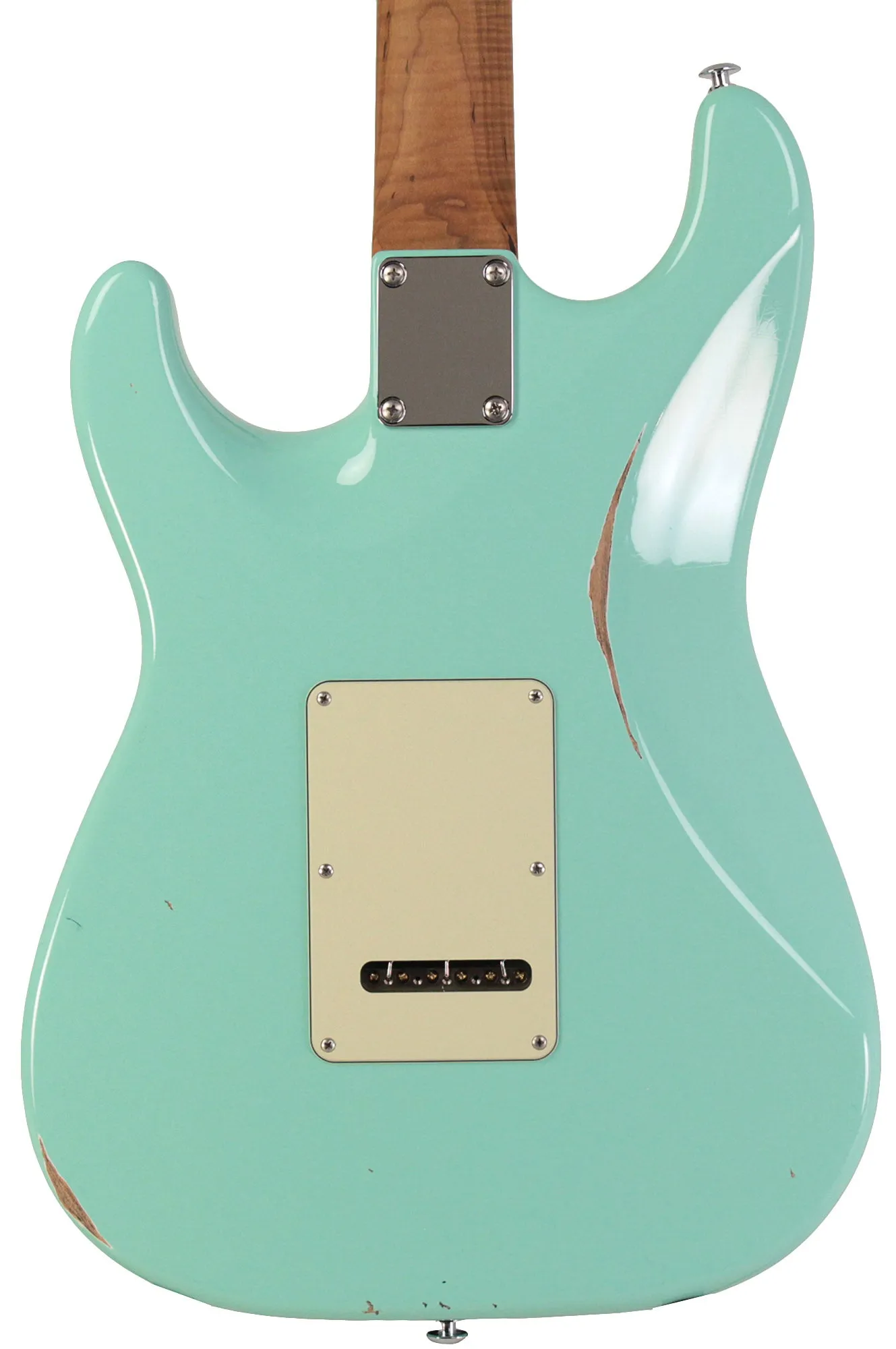 Suhr Select Classic S Antique HSS Guitar, Roasted Flamed Neck, Surf Green, Rosewood