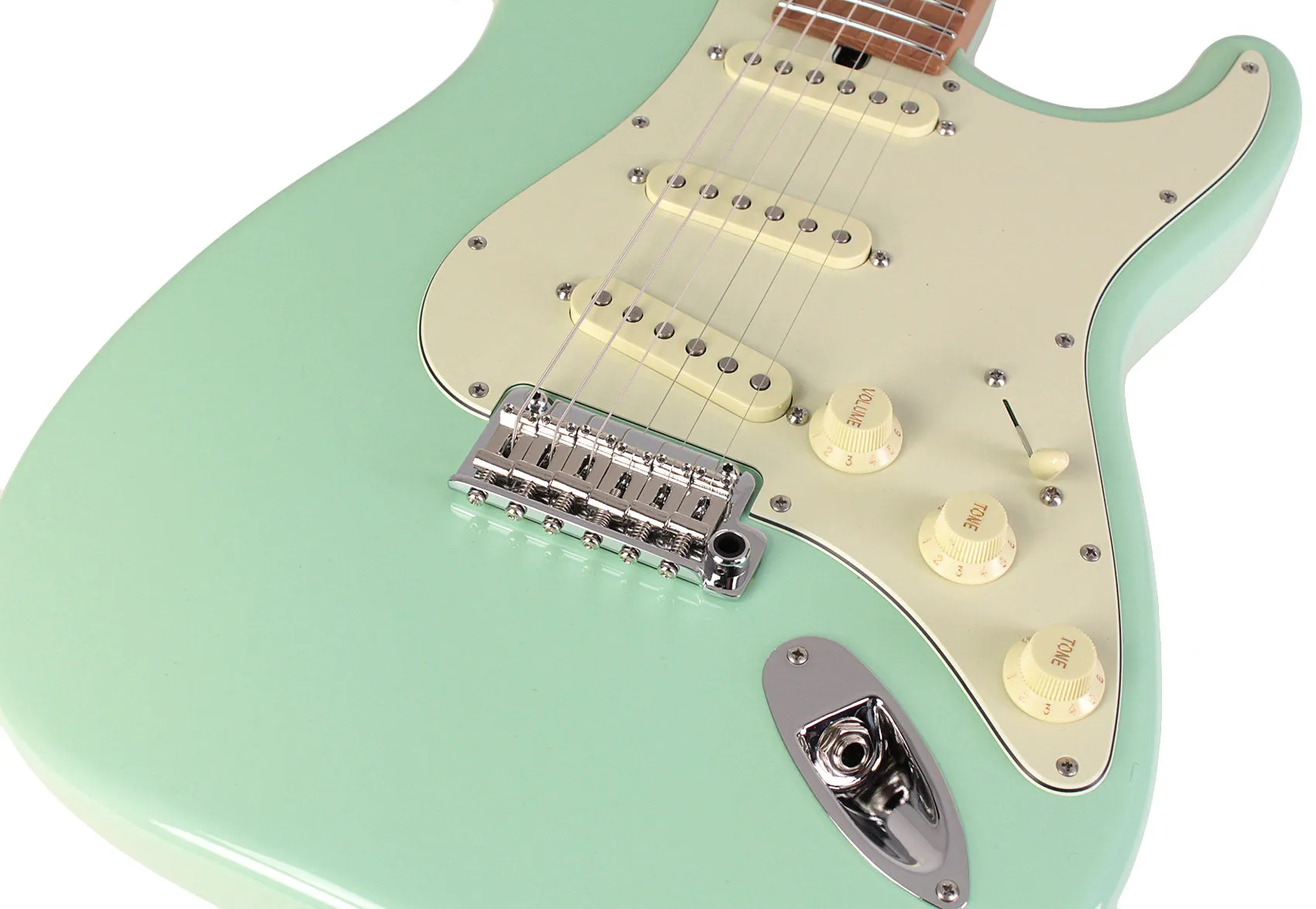 Suhr Select Classic S Guitar, Roasted Flamed Neck, Surf Green, Maple