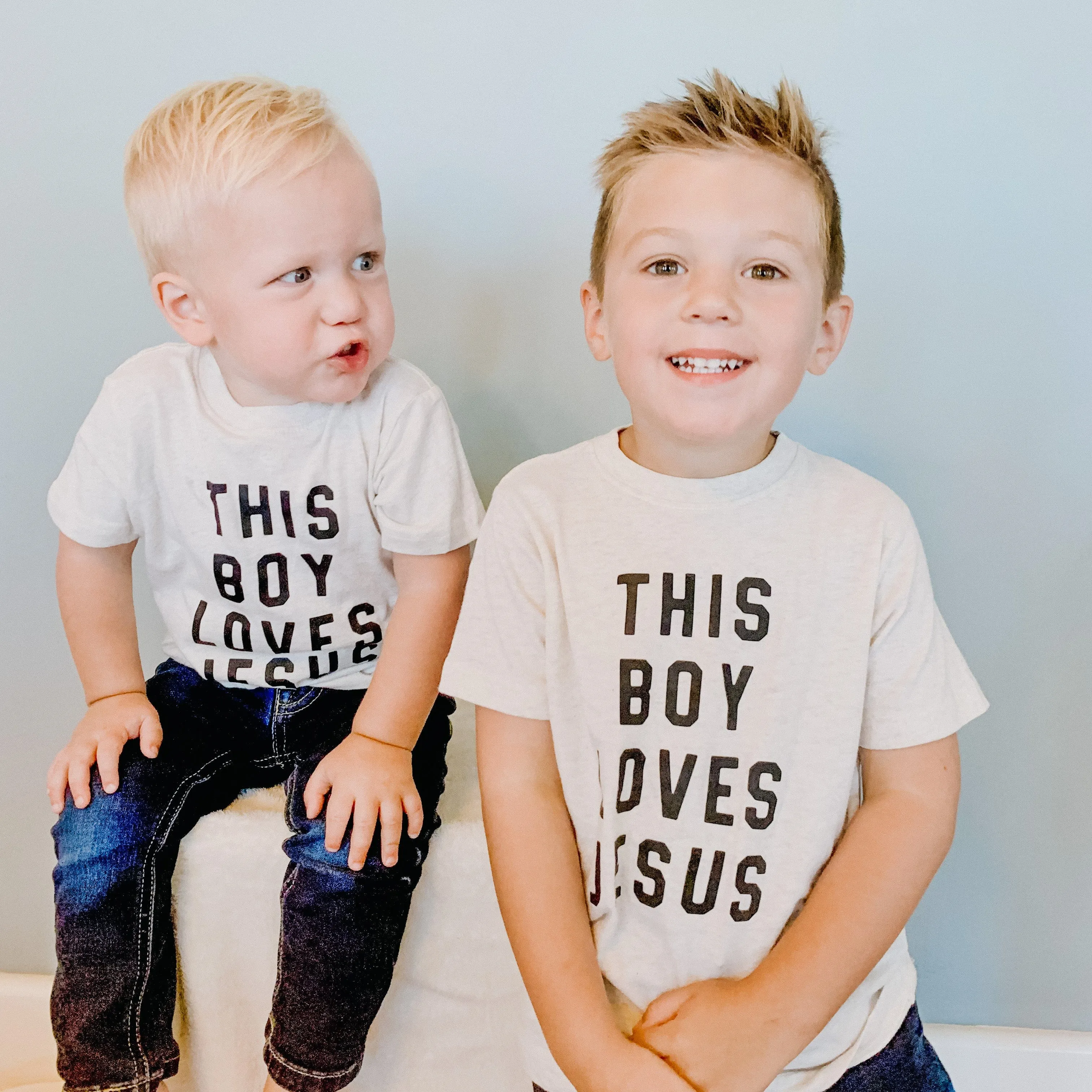 This Boy Loves Jesus Toddler Shirt