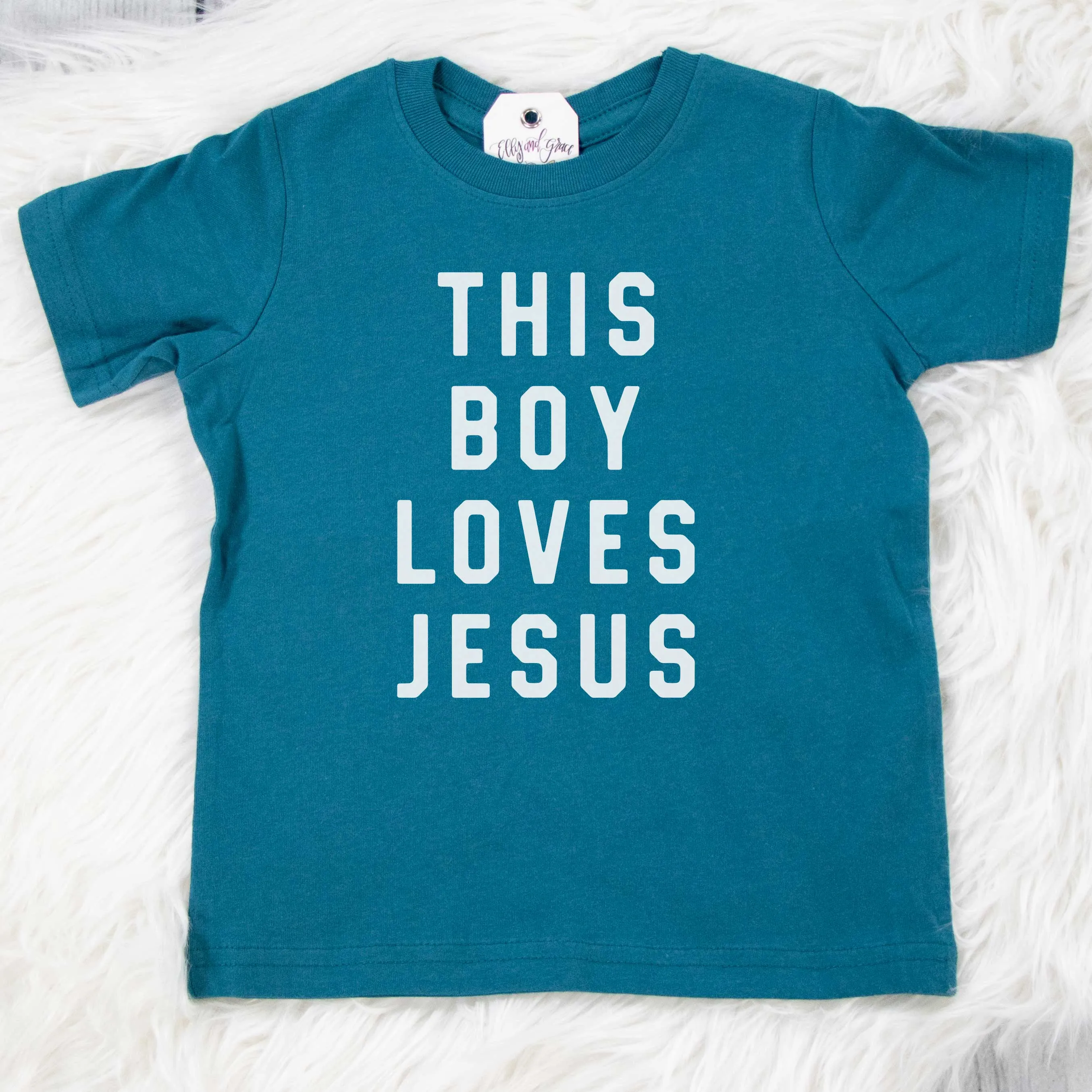 This Boy Loves Jesus Toddler Shirt