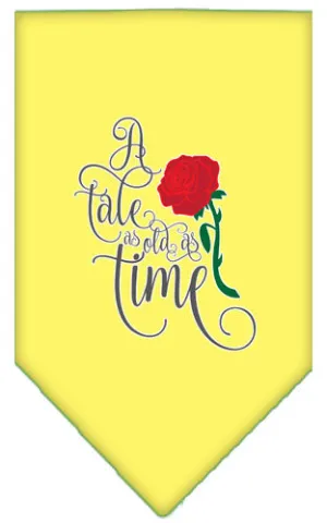 Timeless Tale Screen Print Bandana Yellow Small