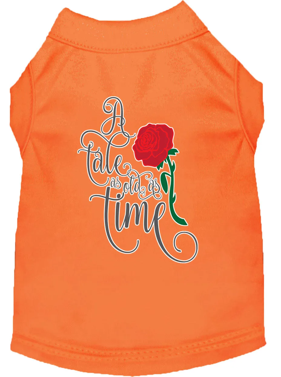 Timeless Tale Screen Print Dog Shirt Orange Med