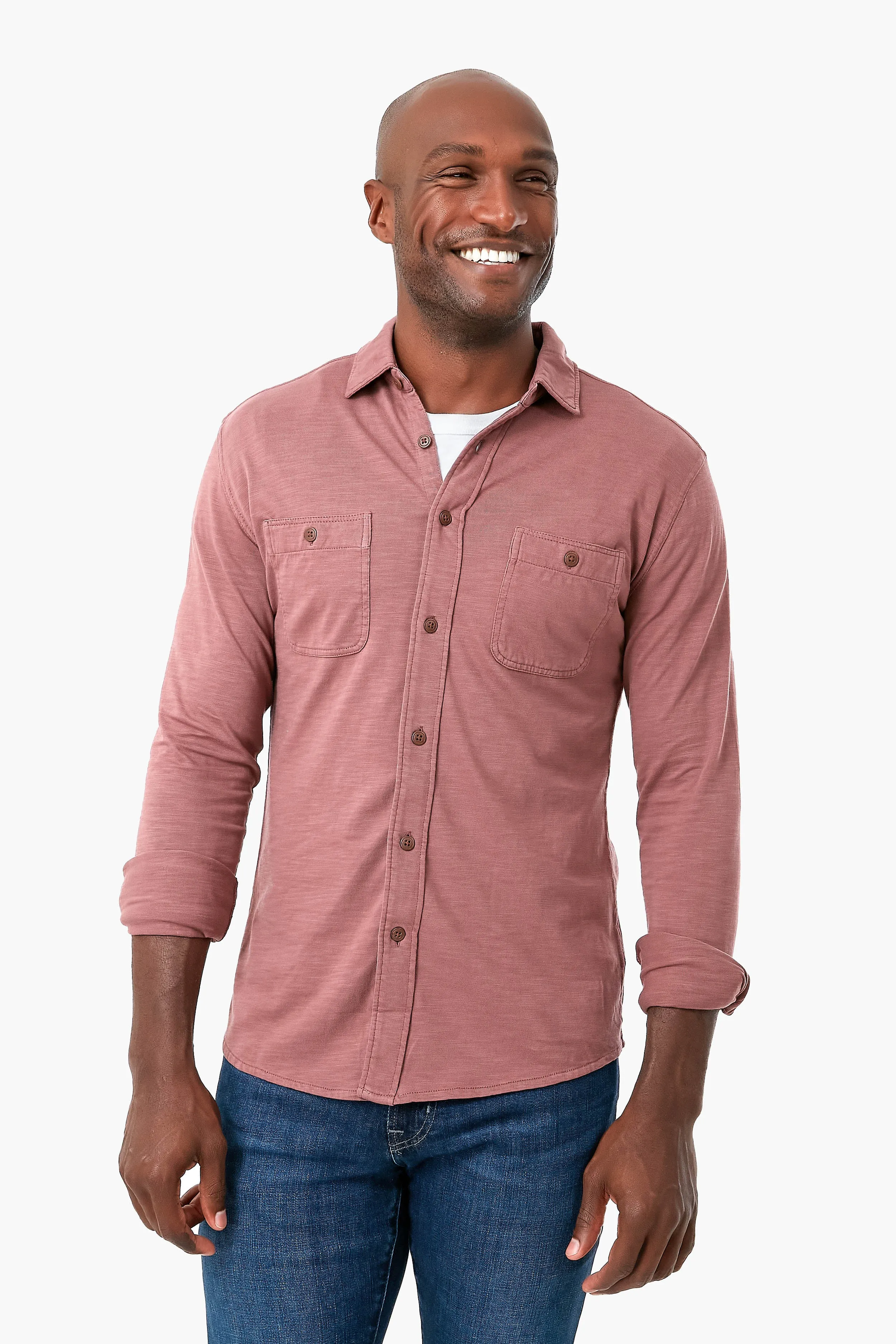 Weathered Wine Knit Seasons Shirt