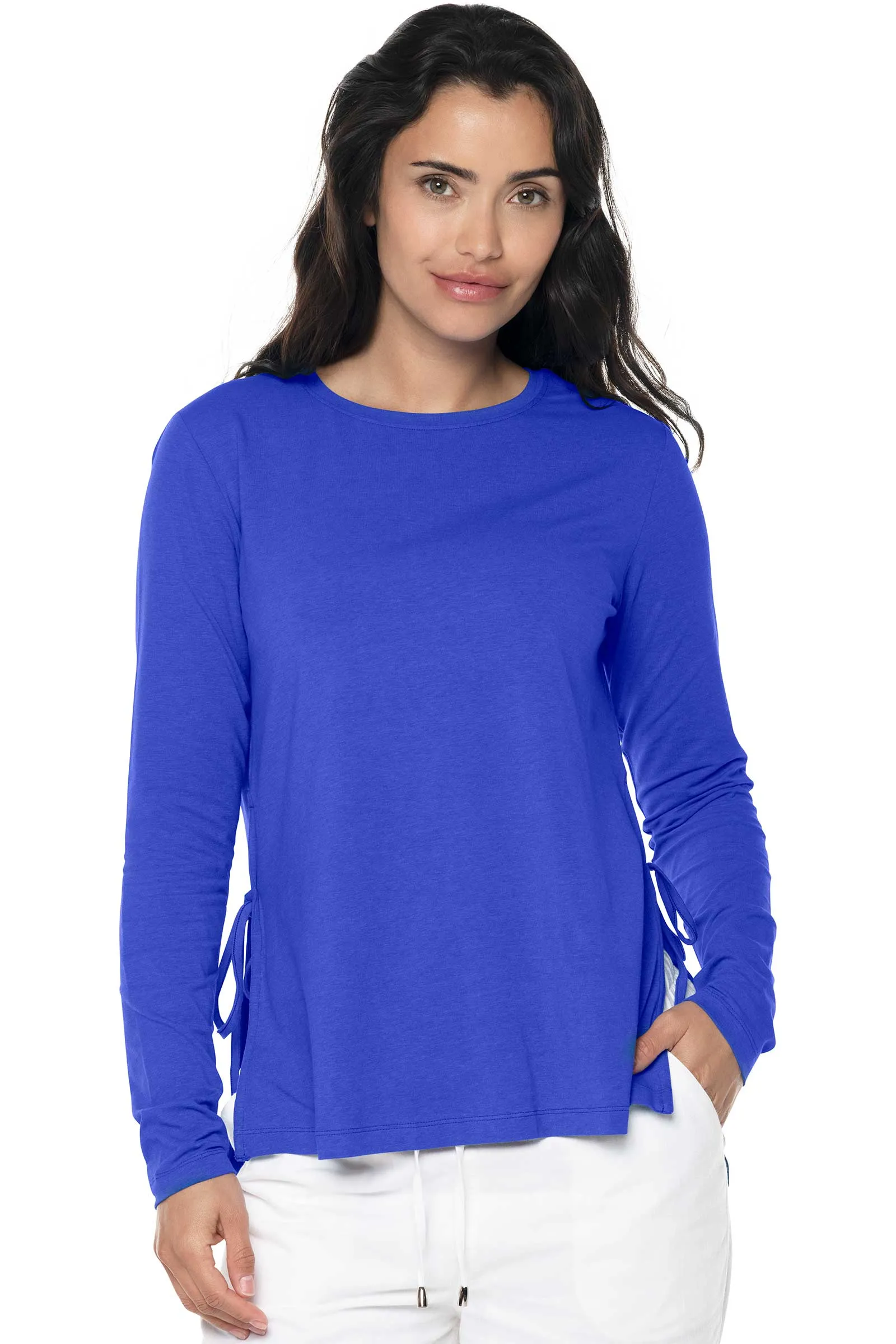 Women's Surf Side Slit Shirt  |  Baja Blue