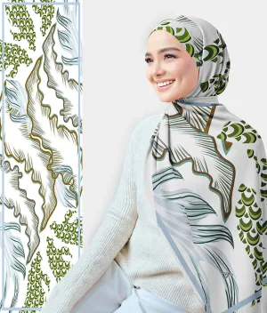 Zubeida printed chiffon scarf rectangular